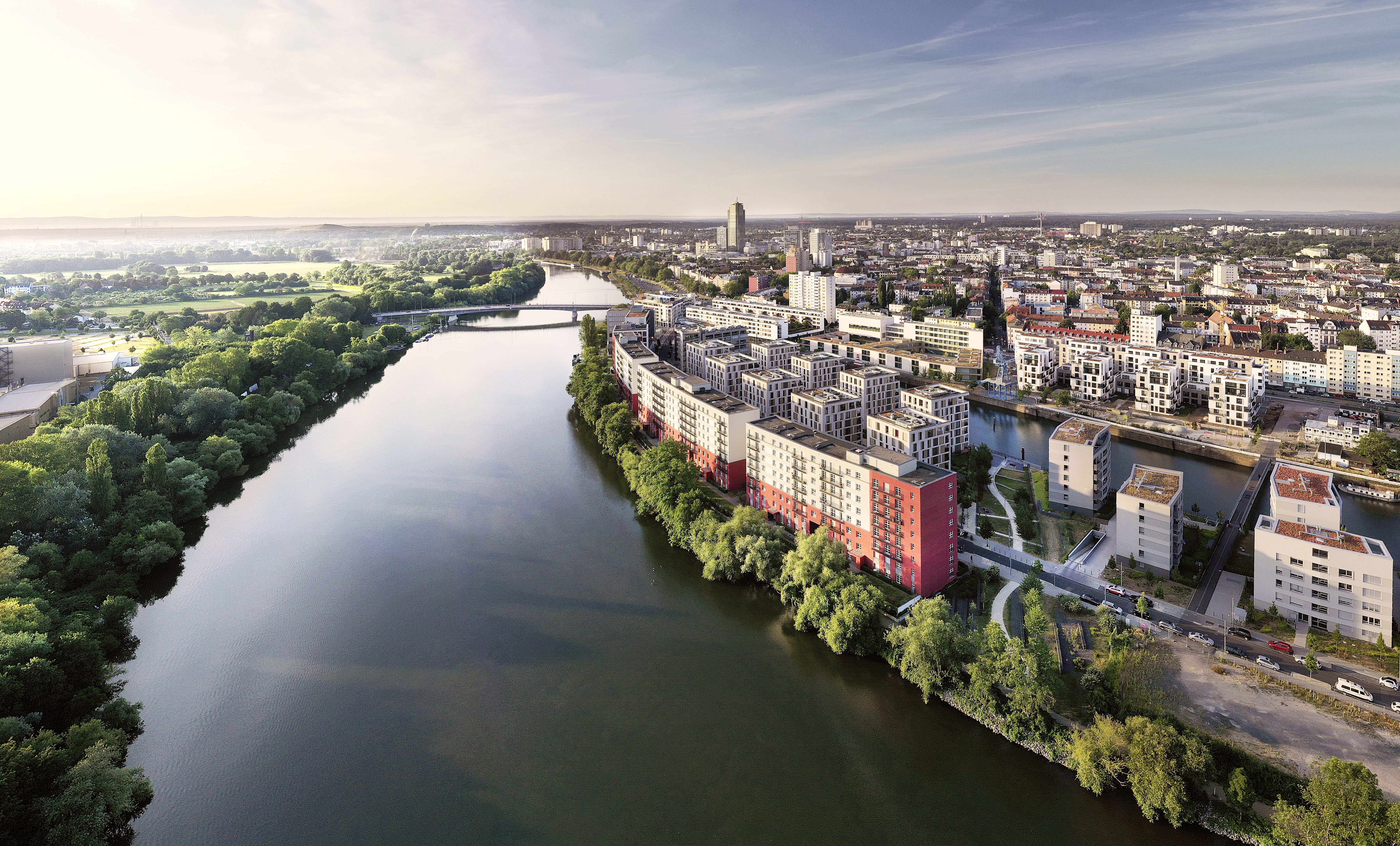 Bildbeschreibung: Luftbild Hafen Offenbach